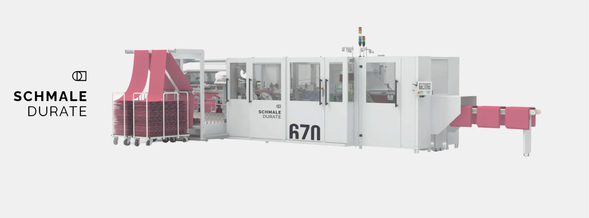 Automatic cutting, sewing and folding line for home textiles